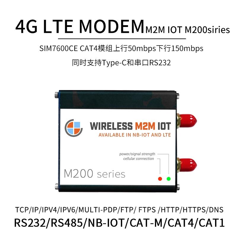 廠家現(xiàn)貨供應(yīng)4g LTE modem M200全新系列RS/232 DB9針/15針