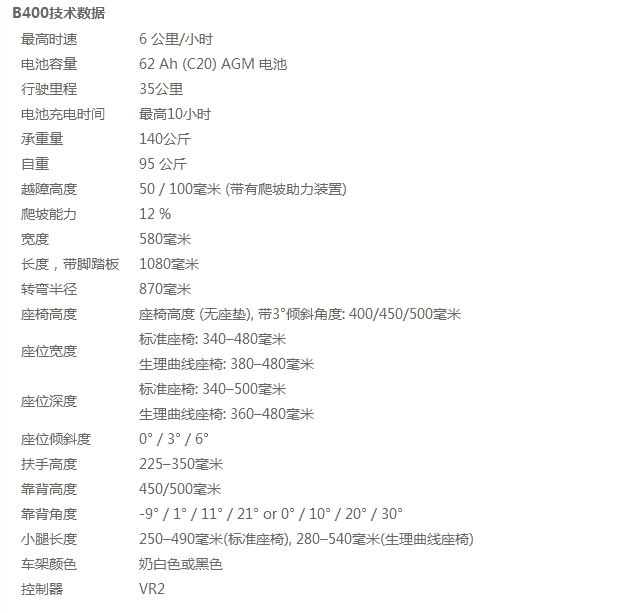 奧托博克B400多功能電動輪椅