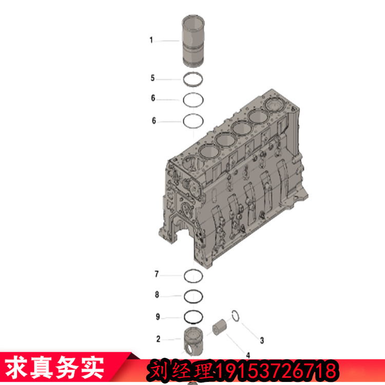 美康柴油機配件 氣缸組件3801823/3804456 含缸套+活塞組件