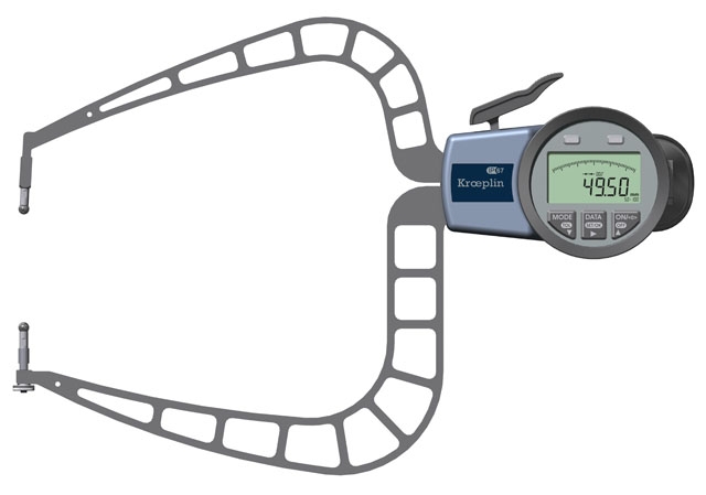 德國kroeplin數(shù)顯外卡規(guī)K4100，測量范圍 50-100mm