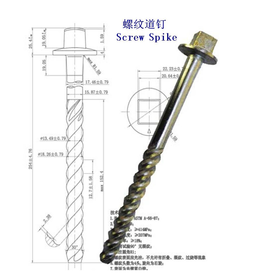 安提瓜和巴布達(dá)低碳鋼鐵路道釘生產(chǎn)廠家