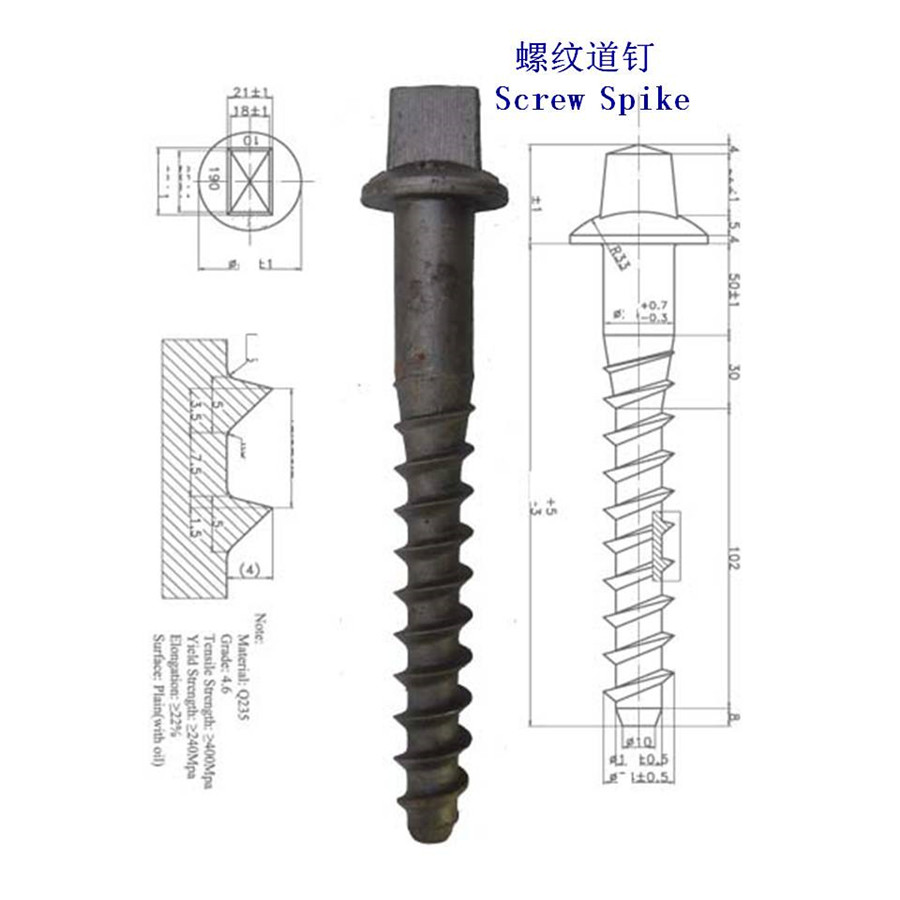 馬達(dá)加斯加12.9級(jí)螺紋道釘生產(chǎn)廠家