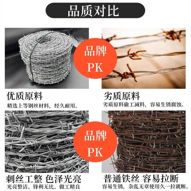 天津現(xiàn)貨鍍鋅刺繩廠家供應(yīng)和平防護(hù)刺繩網(wǎng)河?xùn)|陽臺護(hù)墻刺鐵絲