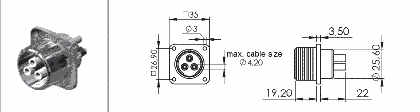 GES Electronic7490600多針高壓連接器