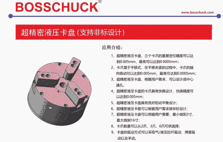 出售BOSSCHUCK超精密液壓卡盤，支持售后服務(wù)