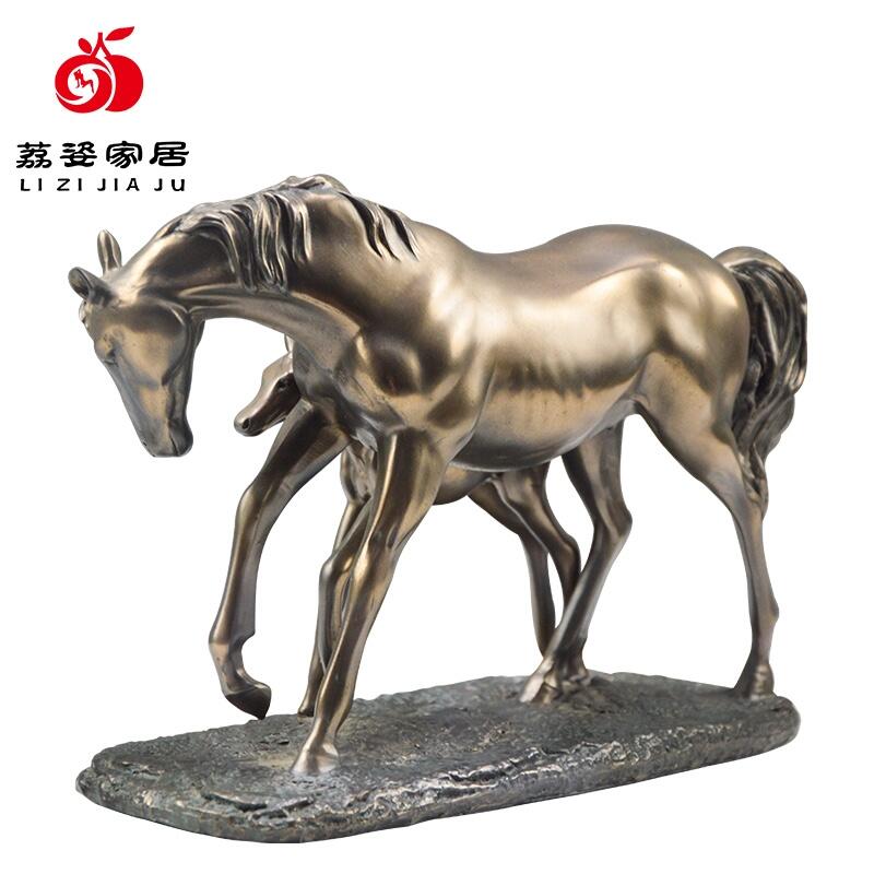 創(chuàng)意家居擺件 母子馬飾品