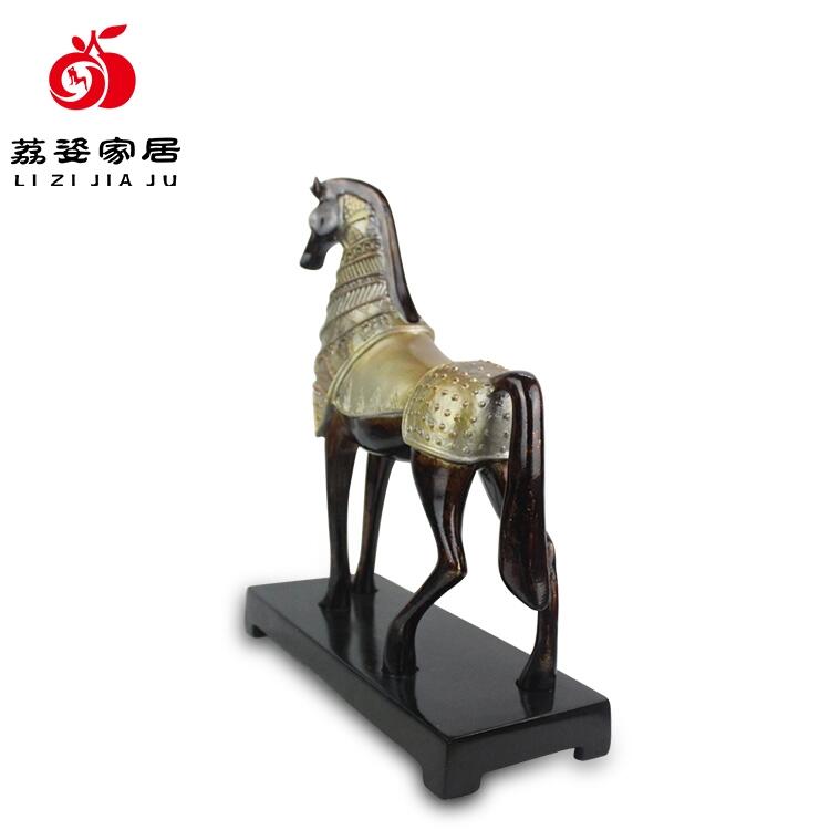 樹脂工藝品現(xiàn)代辦公室戰(zhàn)馬裝飾品 創(chuàng)意家居歐式動物擺件