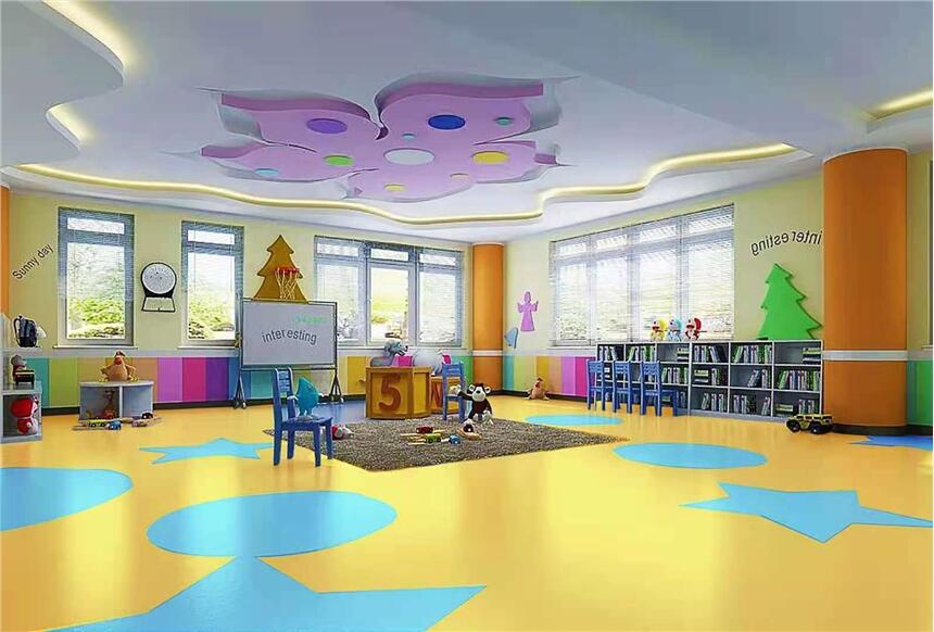 幼兒園pvc地板培訓(xùn)中心塑膠地板包工包料