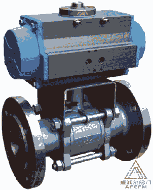 Q611F-16P氣動三片式法蘭球閥
