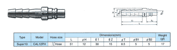 CAL12PH 日本NAC氣動快換接頭