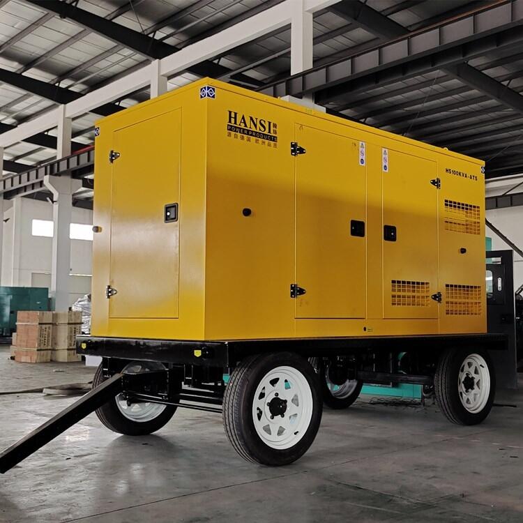 帶移動拖車全自動75KW柴油發(fā)電機(jī)組HS100KVA-ATS