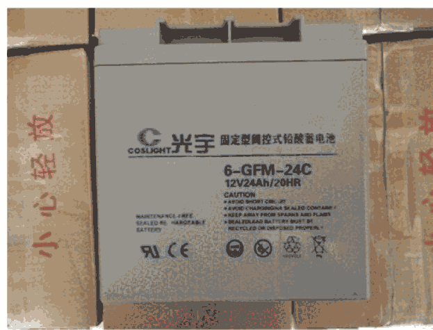 光宇6-GFM-24鉛酸免維護蓄電池12V24AH直流屏配電柜價格