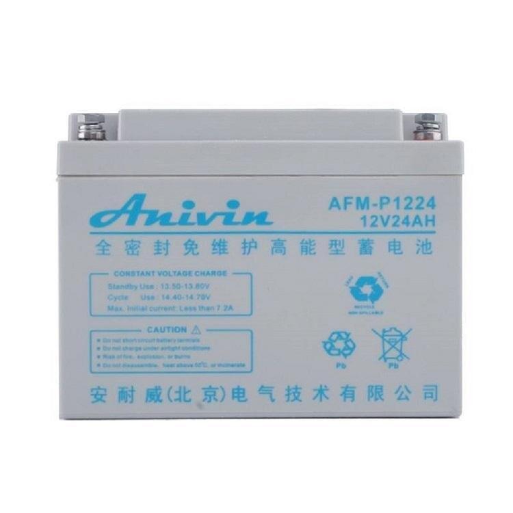 Anivin安耐威AFM-P1224鉛酸免維護(hù)蓄電池12V24AH