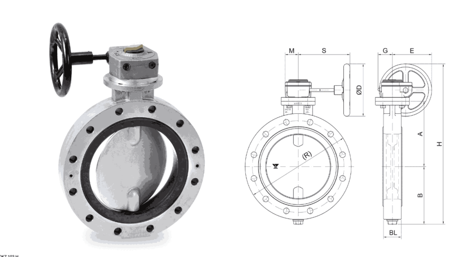 WAREX Valve 應(yīng)用液體、氣體和磨蝕性散裝材料環(huán)境的蝶閥 DKZ 103 H