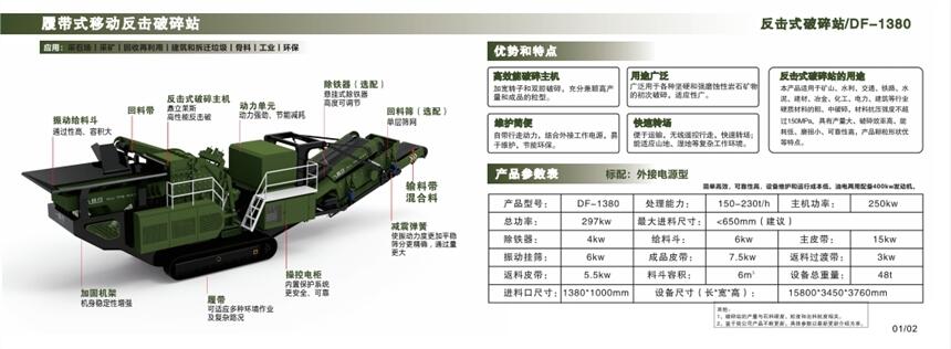 1520一體機(jī)反擊破破碎站時(shí)產(chǎn)200噸三層掛篩