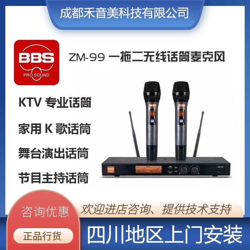 成都 BBS KTV 唱歌一拖二無線手持話筒 家庭K歌卡拉OK麥克風(fēng)代理銷售