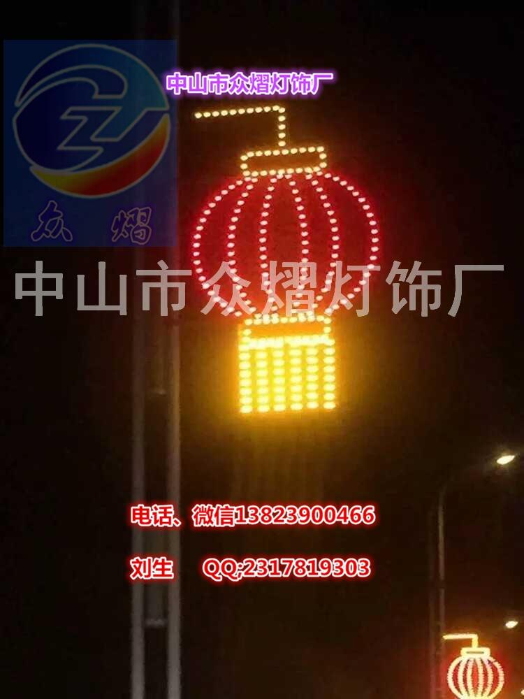 LED雙面燈有框中國結 發(fā)光中國結 路燈桿裝飾亮化燈 工廠直銷