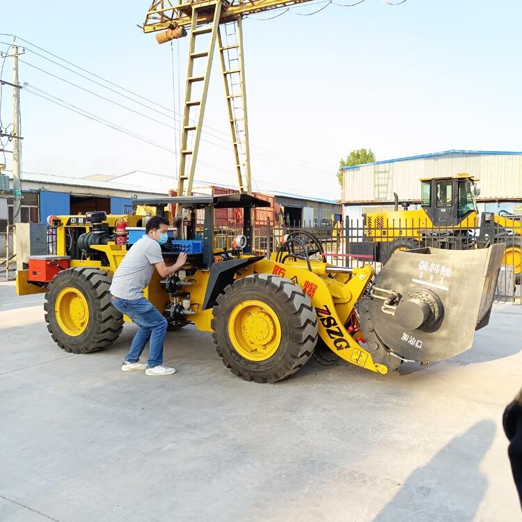 混凝土鏟車(chē)斗中攪拌型操作視頻 有攪拌功能裝載機(jī)價(jià)格