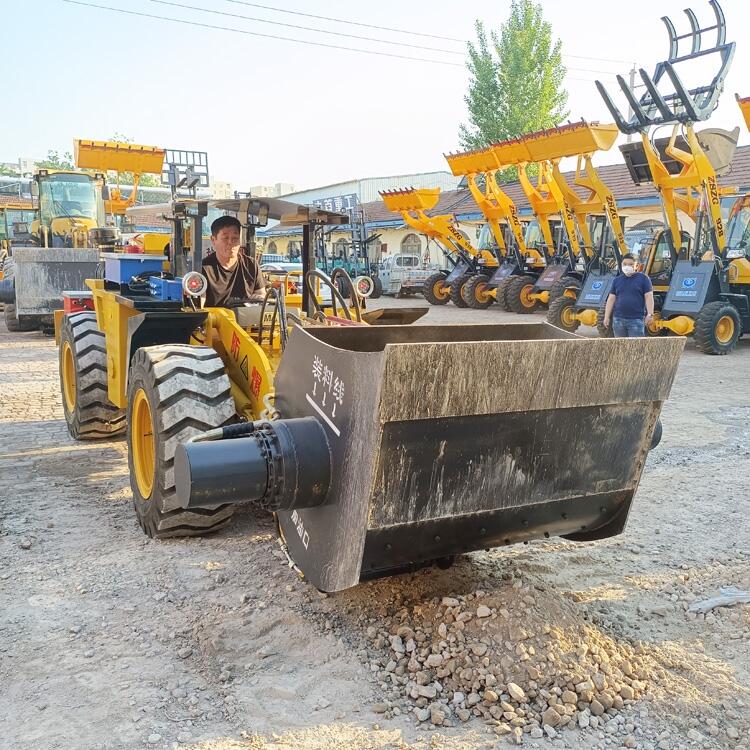 鏟車鏟斗攪拌機(jī)操作視頻 鏟斗攪拌混凝土功能廠家