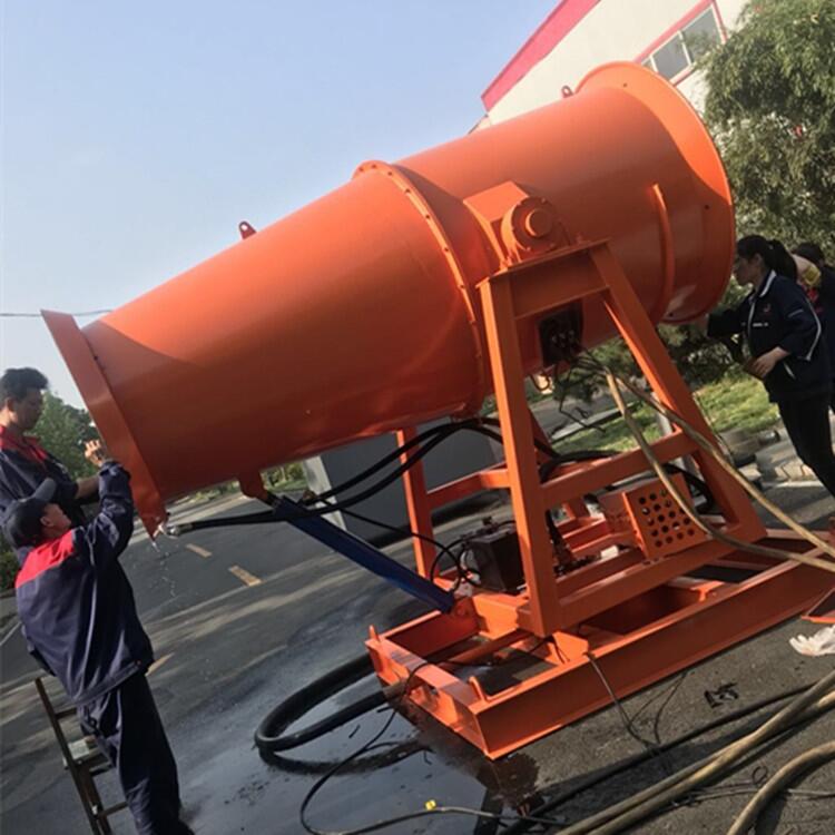 礦山料場(chǎng)除塵霧炮 60米固定式噴霧機(jī)車(chē)載霧炮