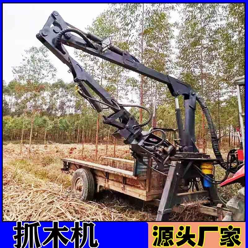 加長臂抓木機 四輪車隨車抓木機 抓甘蔗毛竹抓機