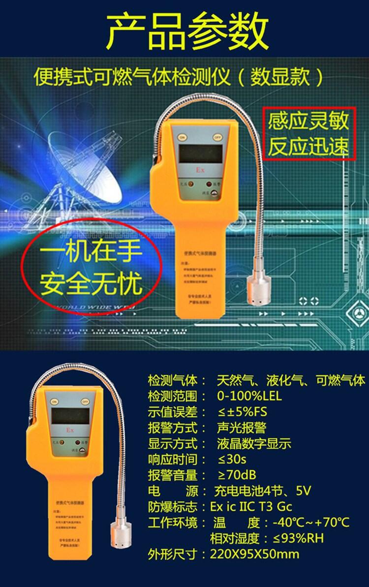 濟(jì)南圓加方Y(jié)A-SQJ便攜式有毒可燃?xì)怏w探測(cè)器