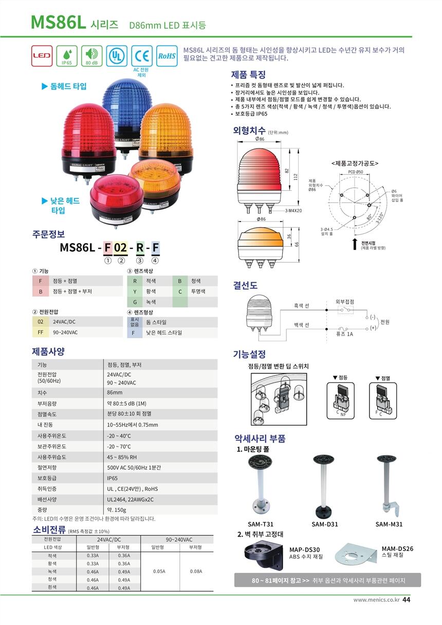 四子王旗menics燈PTM-TCB-5FF-RYGBC