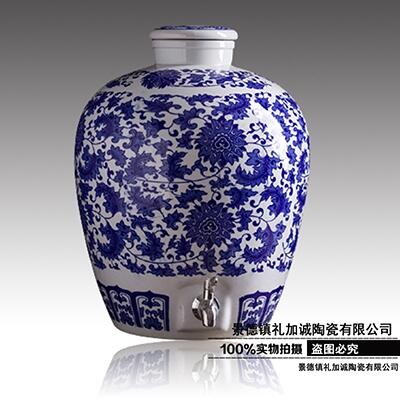 密封白酒缸帶龍頭 特大陶瓷酒壇子 50斤100斤200斤