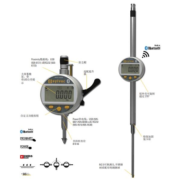 瑞士施瓦格SYLVAC藍牙傳輸數(shù)顯千分表805-6661