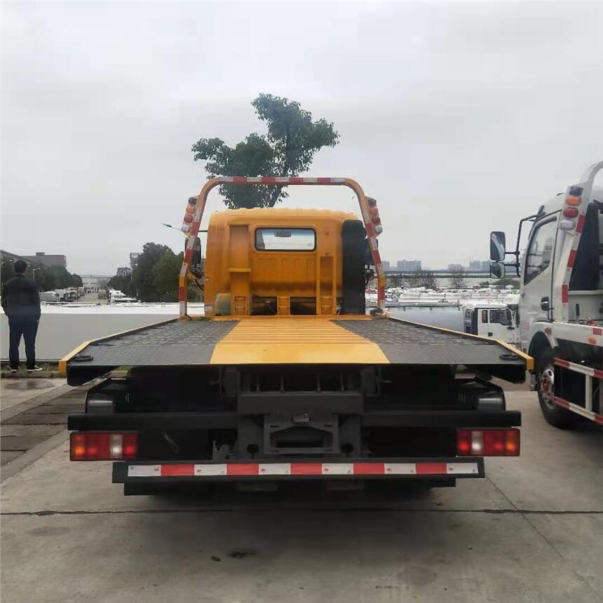 清障車帶吊重汽豪曼藍(lán)牌平板清障車 東風(fēng)清障車 清障車帶吊