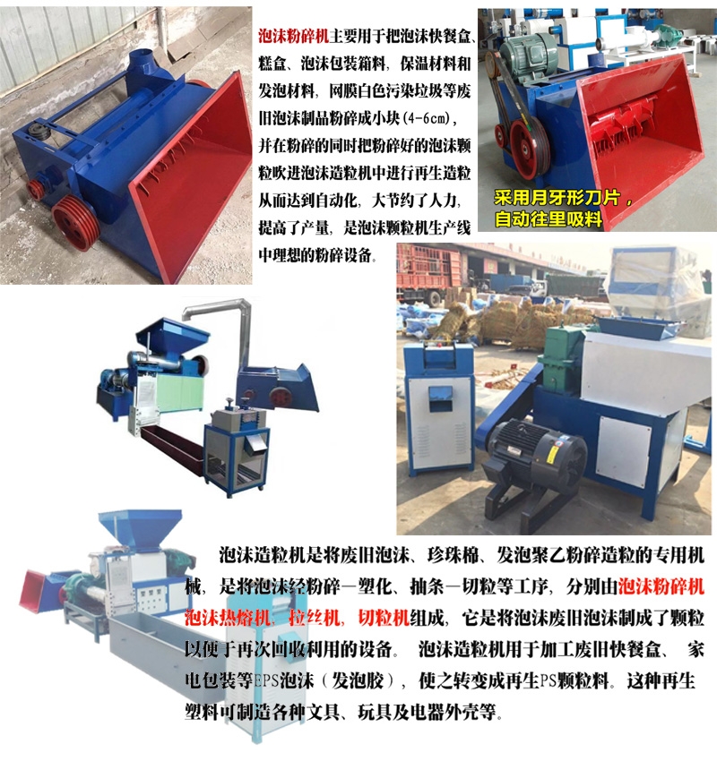 泡沫回收造粒機(jī)廢舊珍珠棉再生顆粒機(jī)各種型號塑料制粒機(jī)價(jià)格