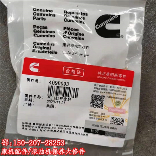 輪渡船氣門挺桿密封4099093QSK60渤海灣輪渡修理