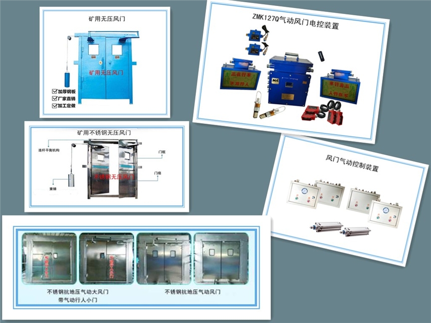 礦用自動(dòng)風(fēng)門，抗壓風(fēng)門，平衡風(fēng)門，風(fēng)門氣控，電控裝置