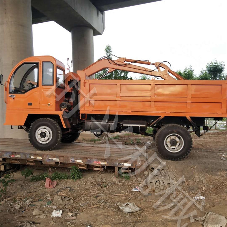 10噸工程用自卸翻斗四不像隨車挖機(jī) 輪式挖土機(jī)四不像帶鉤機(jī)自卸車