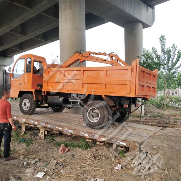 挖土挖沙隨車挖 5噸自裝自卸式小型農用挖土機 四驅小挖機