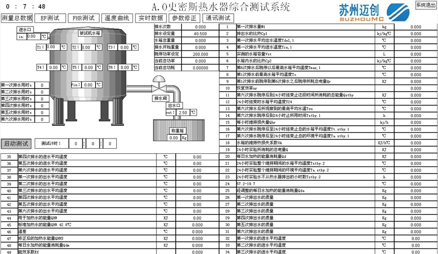 AO史密斯熱泵測試系統(tǒng)