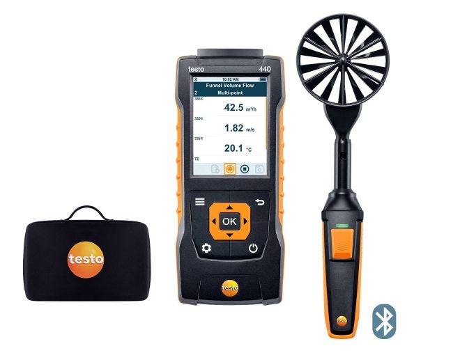 testo 440 100mm 葉輪風(fēng)速藍(lán)牙連接套裝