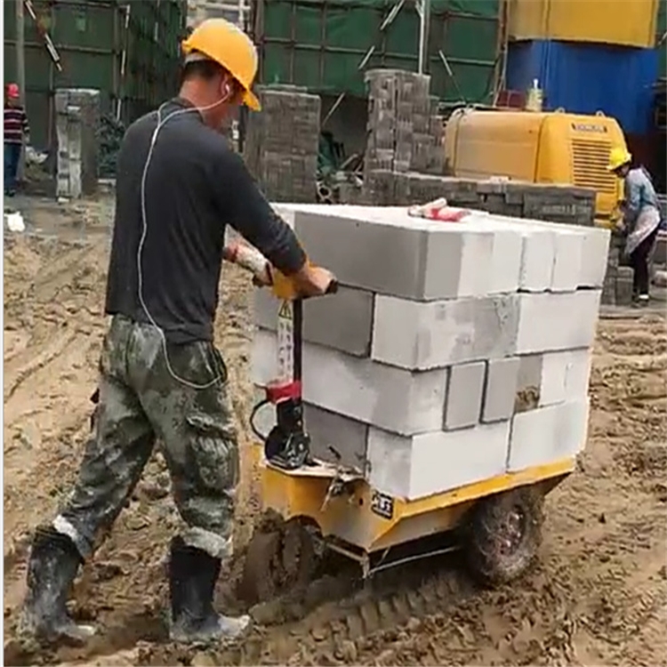 電動平板車濟寧騰宇價 手推式推磚車多少錢臺 建筑工地用的板車廠家直銷