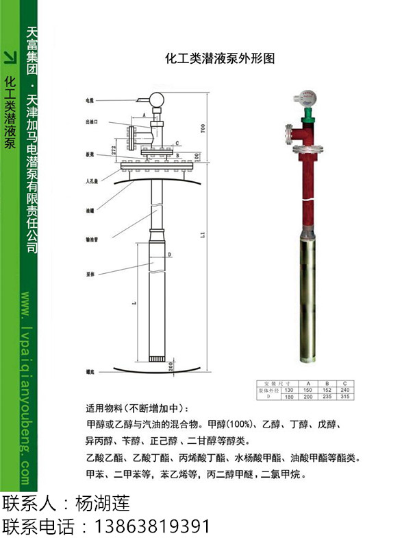 立式防爆化工潛泵綠牌新型潛液泵