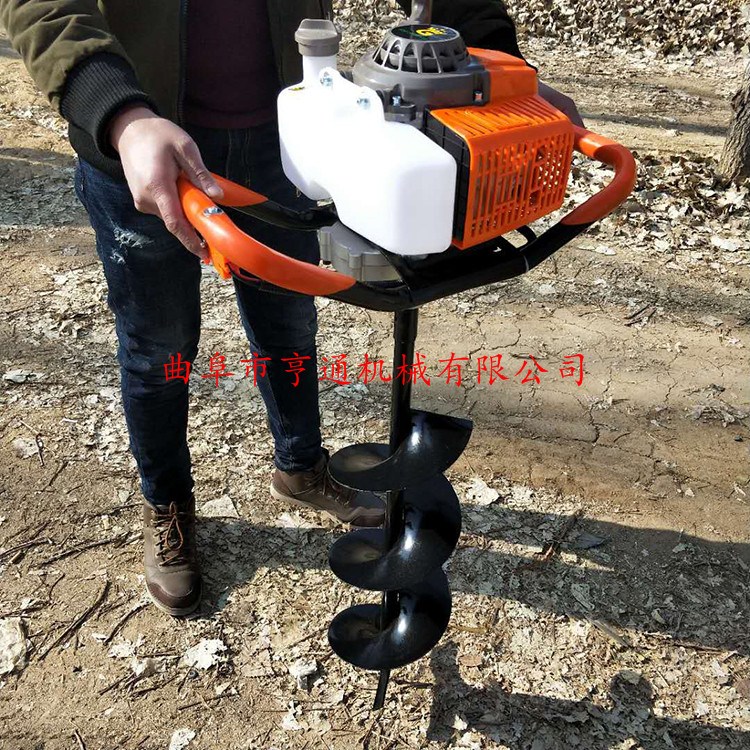 湖南家用手提式地鉆打洞機 簡單好操作節(jié)能型 埋樁打坑機