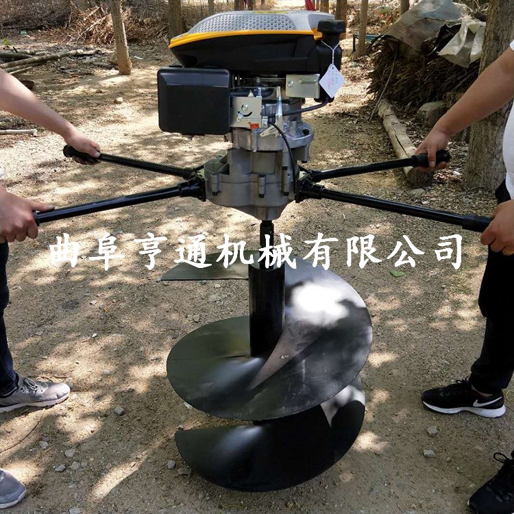 便攜式手推鉆地機價格 小型手提式打坑機 高效種植打眼機