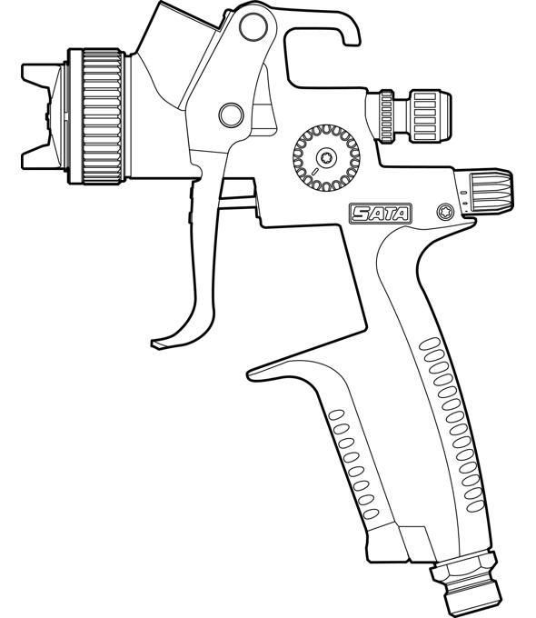 SATA jet X 5500油漆噴槍X 噴嘴設(shè)計(jì)用于汽車修補(bǔ)