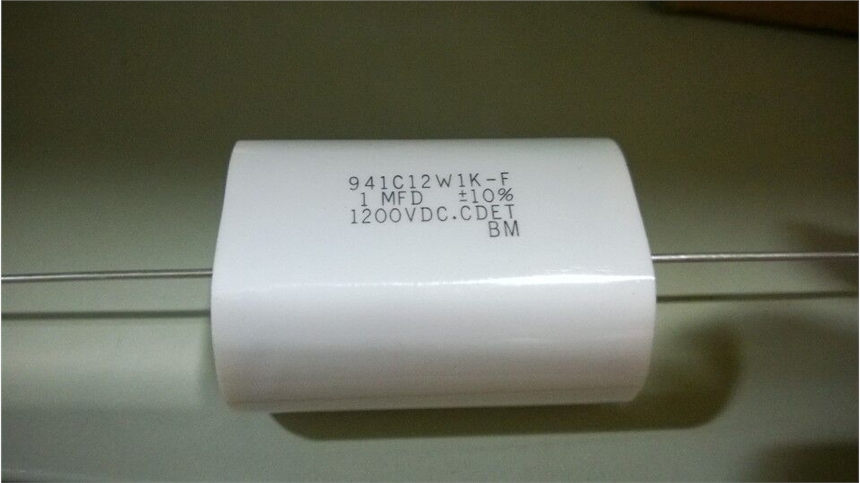 供應CDE軸向無線無感吸收電容1.0uf，1200V