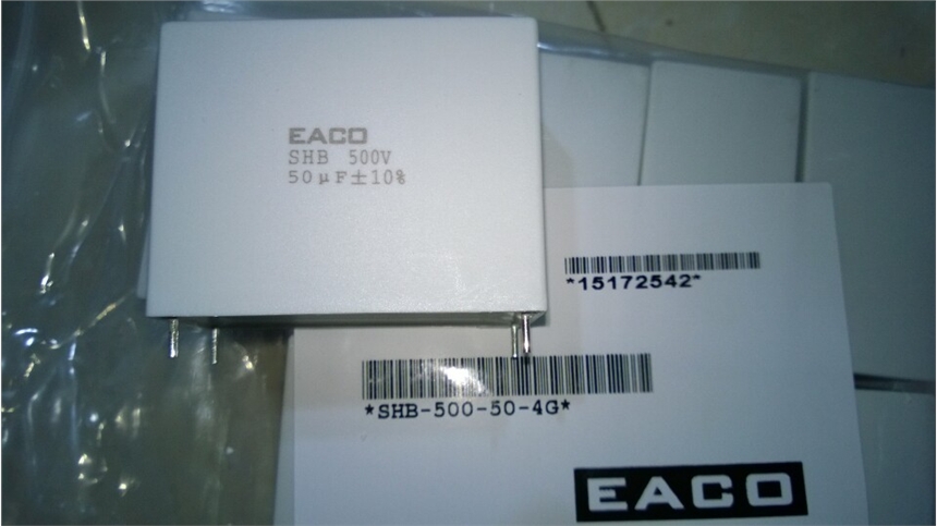 供應(yīng)EACO軸向無感吸收電容50uf，500V