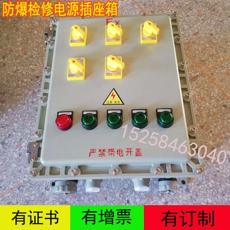 防水防塵固定式防爆電源檢修箱插座箱