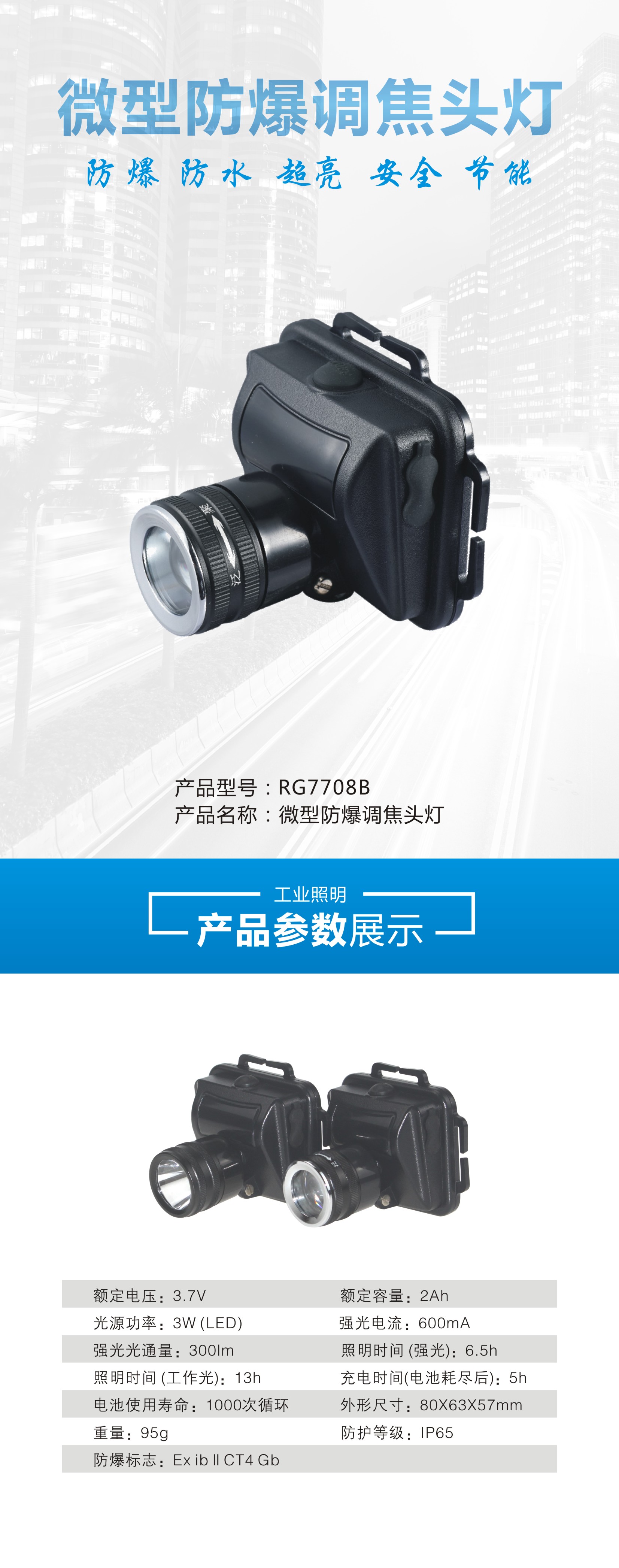 BR2600微型防爆調(diào)焦頭燈夜間強(qiáng)光搜索照明潤光照明