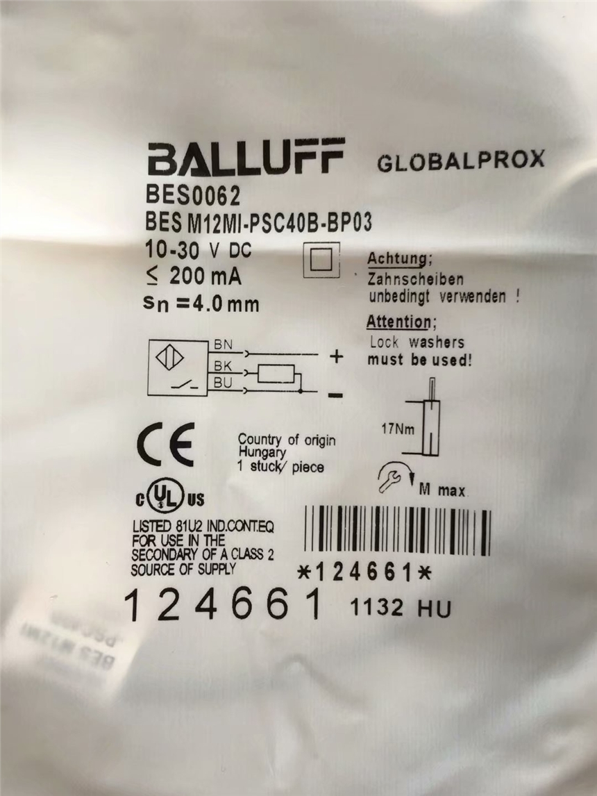 BALLUFF巴魯夫開關(guān)BES M12MI-PSC40B-BP03