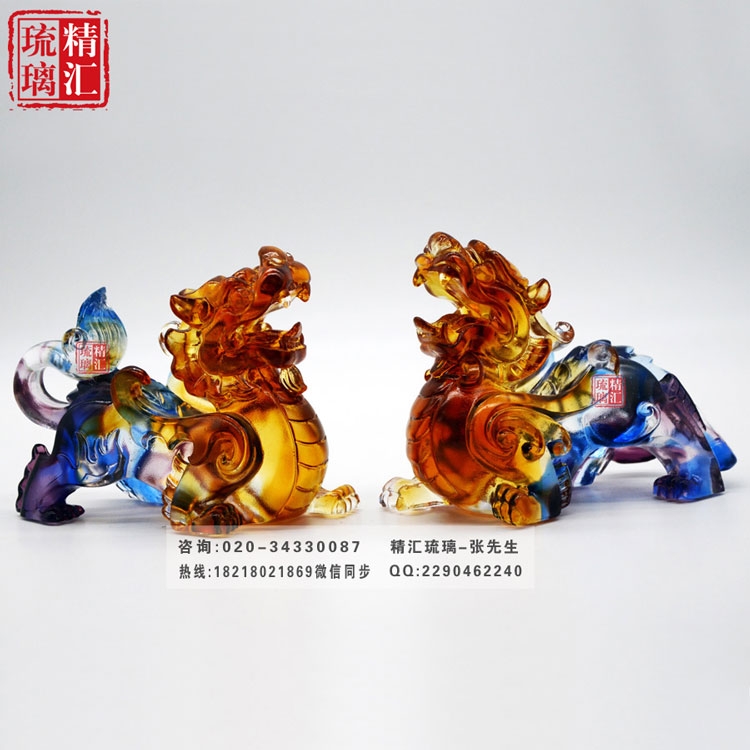 招財(cái)辟邪琉璃貔貅紀(jì)念品，風(fēng)水?dāng)[件禮品 廣州紀(jì)念品廠家