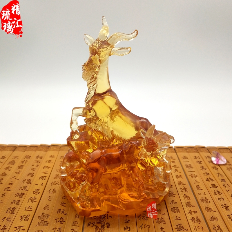 琉璃五羊雕像紀(jì)念禮品，廣州特色紀(jì)念禮品 贈送嘉賓禮品定制