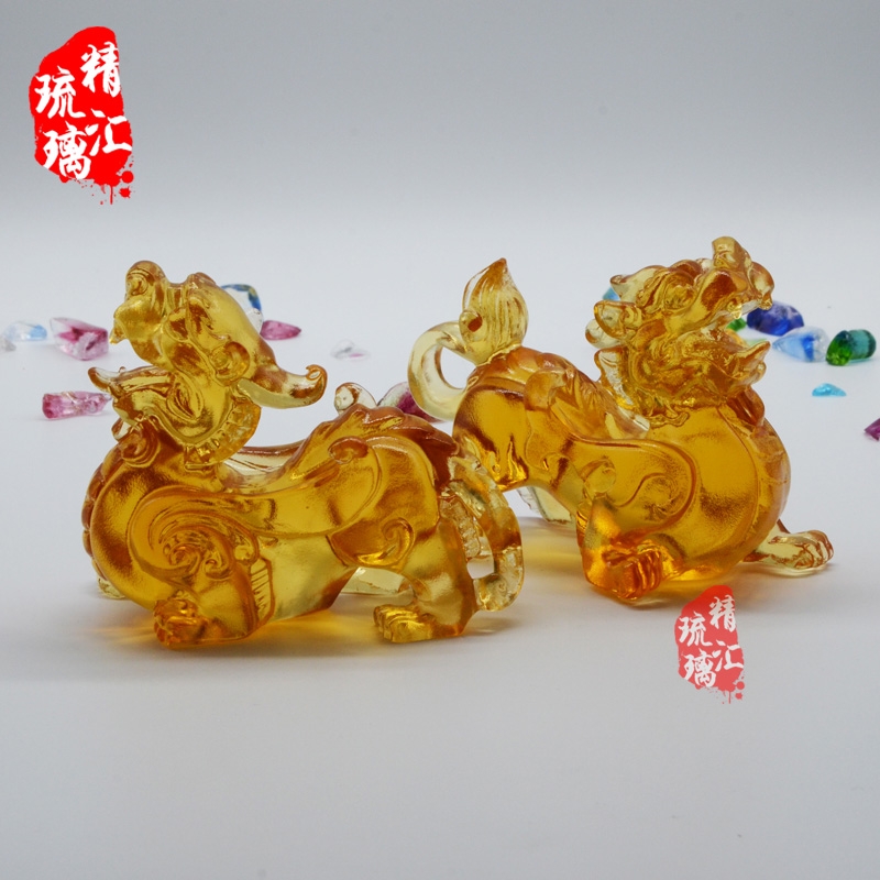 琉璃貔貅擺件紀(jì)念品 招財(cái)辟邪 銀行保險(xiǎn)公司禮品